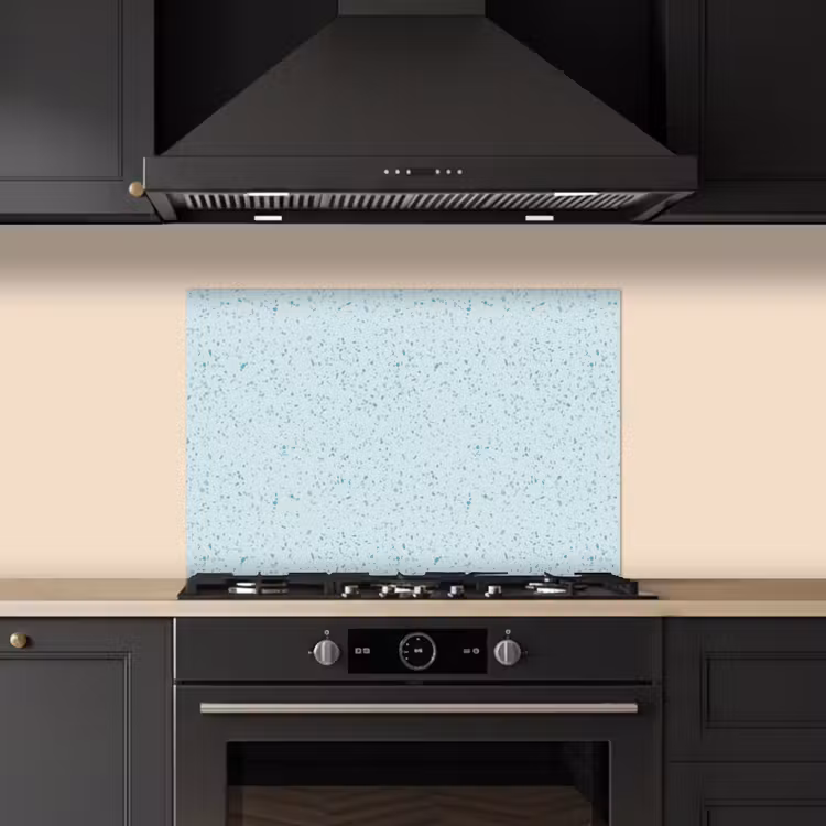 Terrazzo - Patroon - Kleurrijk - Baby Blauw keuken achterwand spatscherm klein 900 -sfeer1