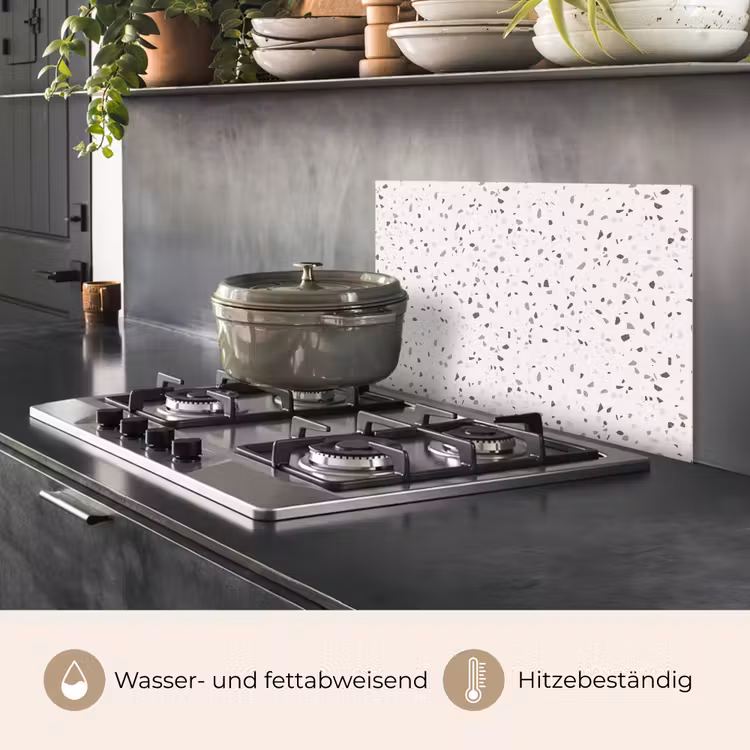Terrazzo - Patroon - Créme keuken achterwand spatscherm klein 900 -usp_DE