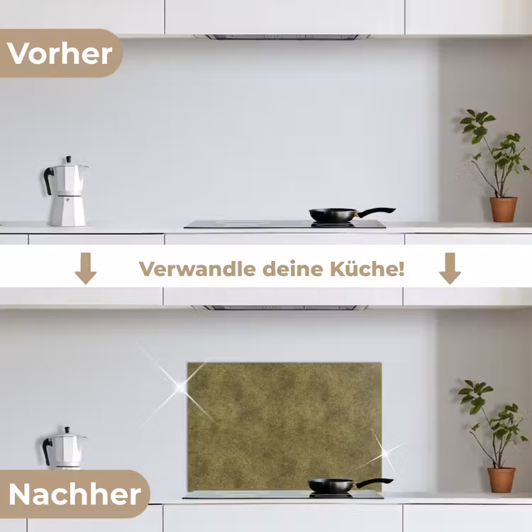 Textuur - Abstract - Groen keuken achterwand spatscherm klein 900 -voor_na_DE