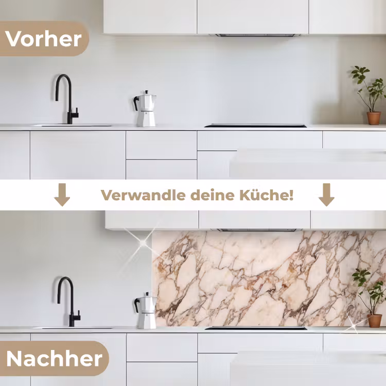 Textuur - Gesteente - Aderen - Abstract - Wit keuken achterwand 2 middel -voor-na_DE