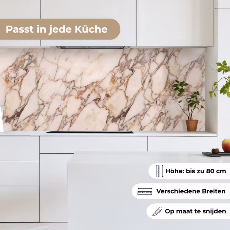 Textuur - Gesteente - Aderen - Abstract - Wit keuken achterwand 2 middel -sfeer4_DE