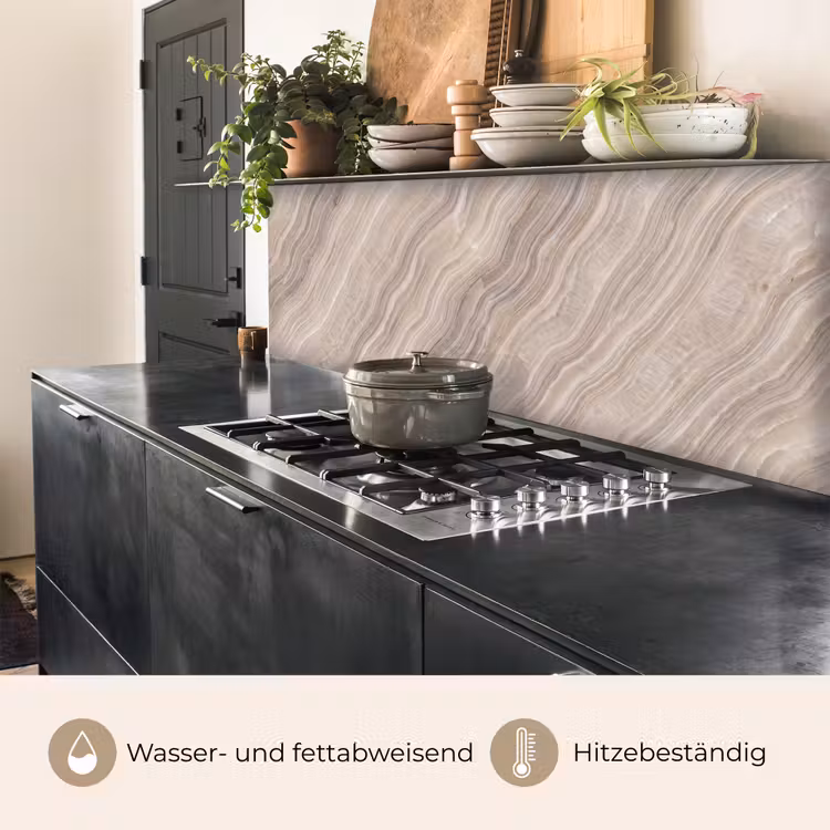 Textuur - Golvend - Abstract - Modern - Beige keuken achterwand 2 middel -usp_DE