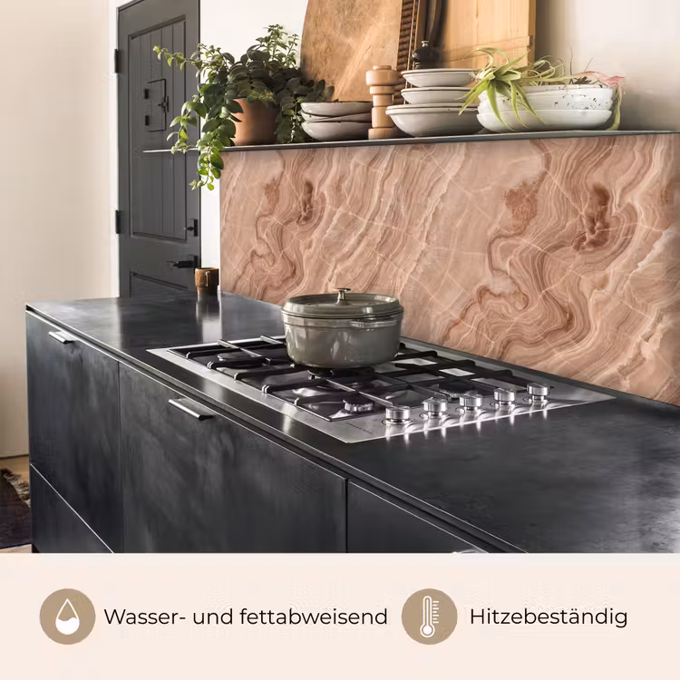 Textuur - Golvend - Abstract - Warm - Bruin keuken achterwand 2 middel -usp_DE