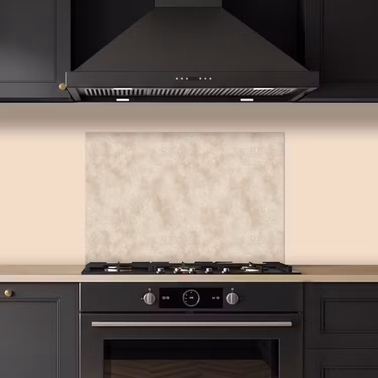 Structuur - Spikkels - Beige keuken achterwand spatscherm klein 900 -sfeer1
