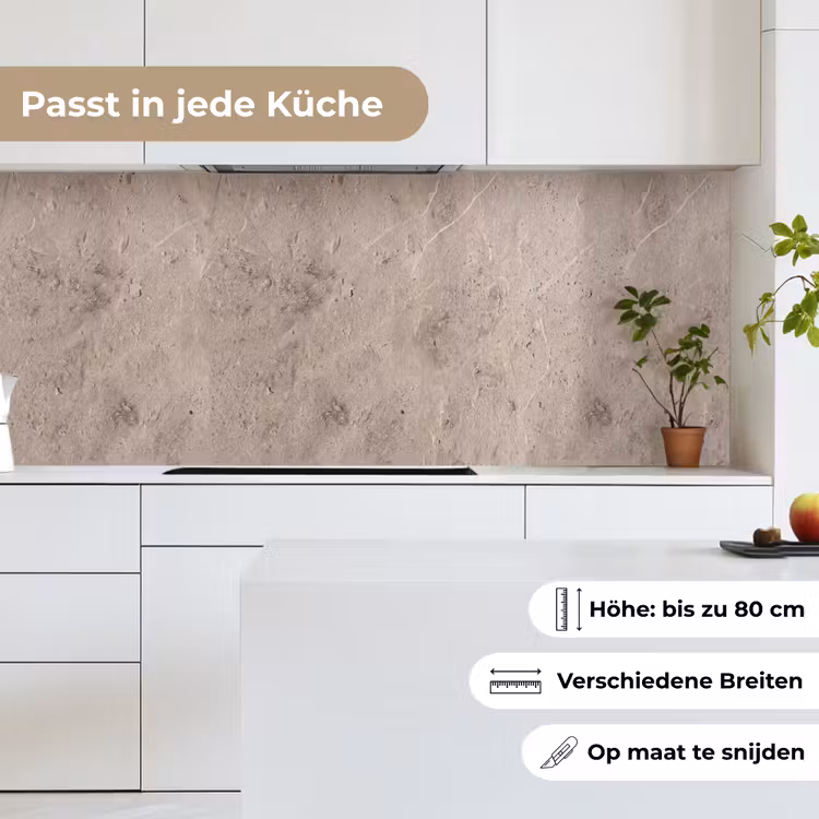 Textuur - Steen - Patroon - Rustiek - Beige keuken achterwand 2 middel -sfeer4_DE