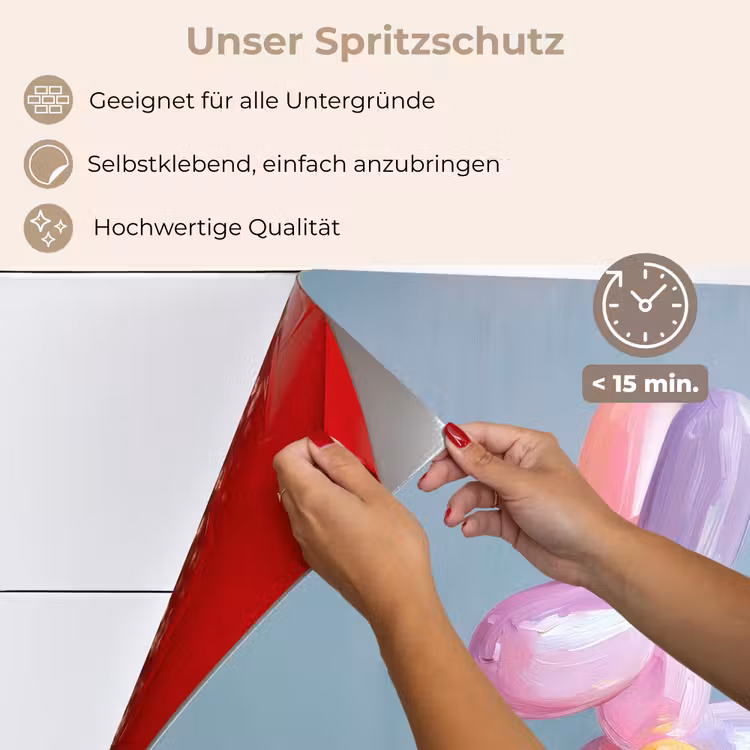 Dier - Ballon - Pasteltinten - Glanzend keuken achterwand spatscherm klein -spatscherm_DE
