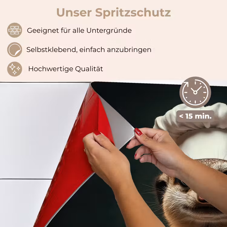 Dier - Kok - Stokstaartje keuken achterwand spatscherm klein -spatscherm_DE