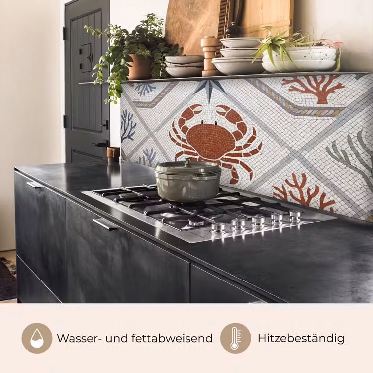 Dier - Mozaïek - Zee - Klassiek - Bruin keuken achterwand 2 middel -usp_DE