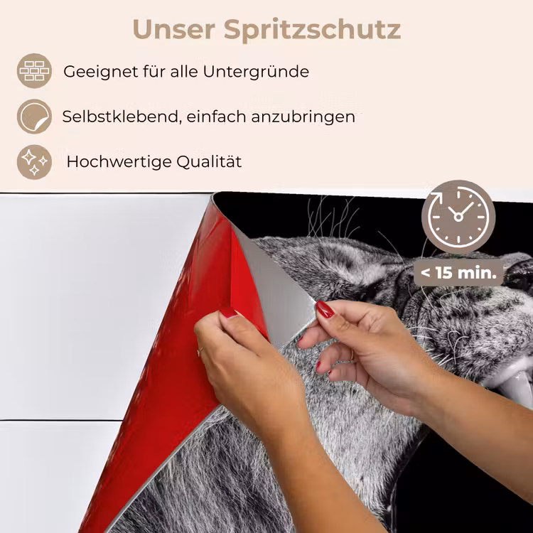 Dieren - Leeuw - Zwart - Wit - Portret keuken achterwand spatscherm klein -spatscherm_DE