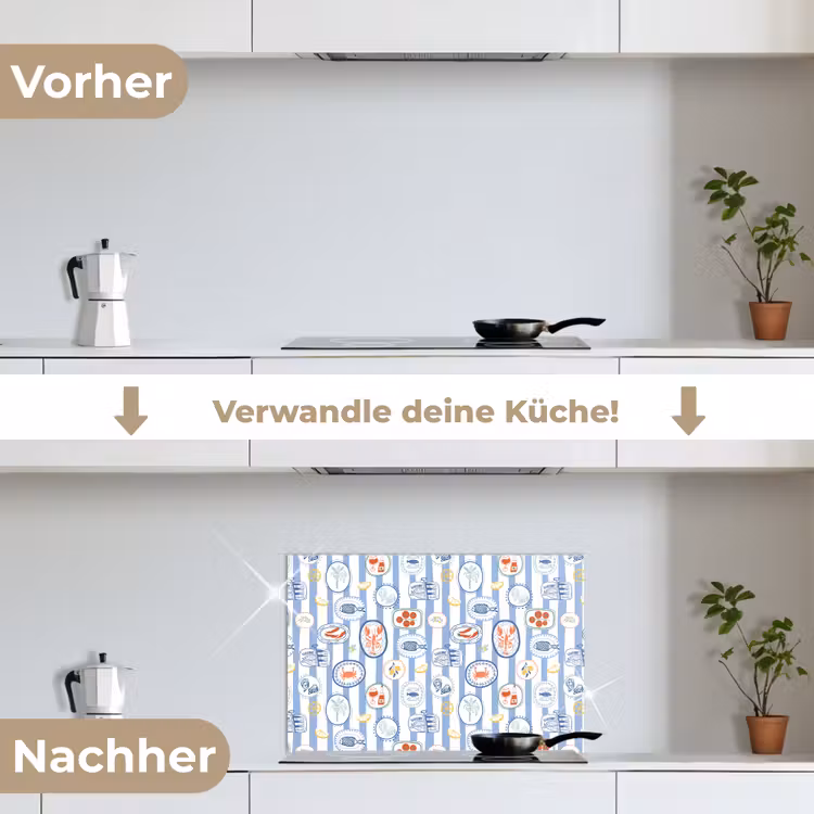 Zee - Sfeer - Kreeft - Oester keuken achterwand spatscherm klein 900 -voor_na_DE