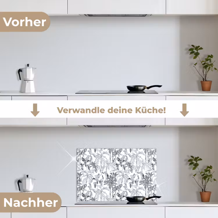 Tijger - Oerwoud - Grijs keuken achterwand spatscherm klein 900 -voor_na_DE