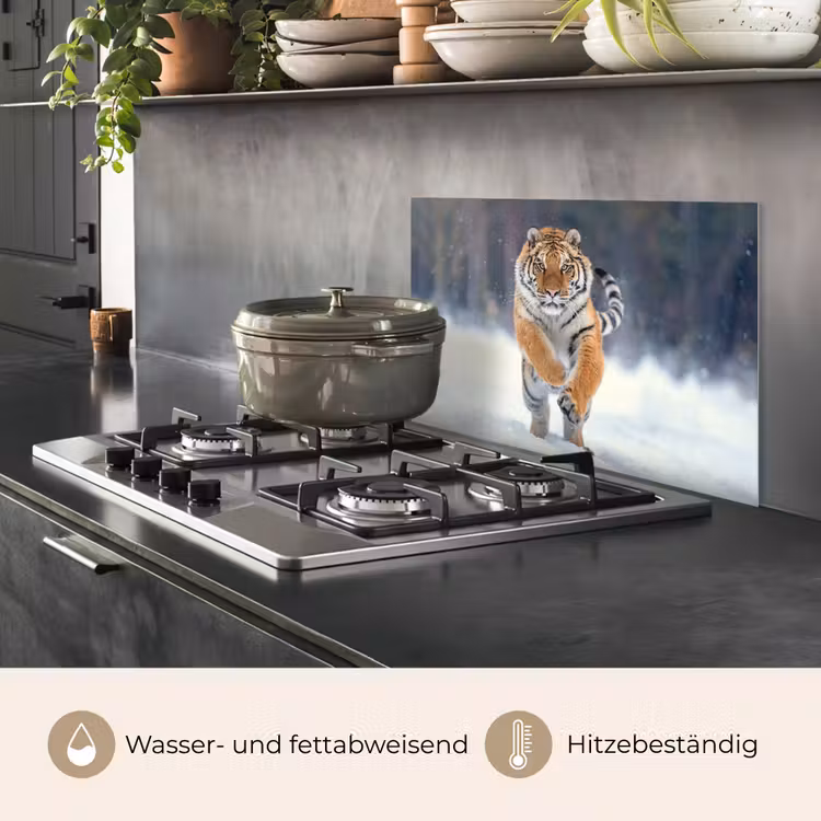 Tijger - Landschap - Sneeuw - Winter - Dieren keuken achterwand spatscherm klein -usp_DE