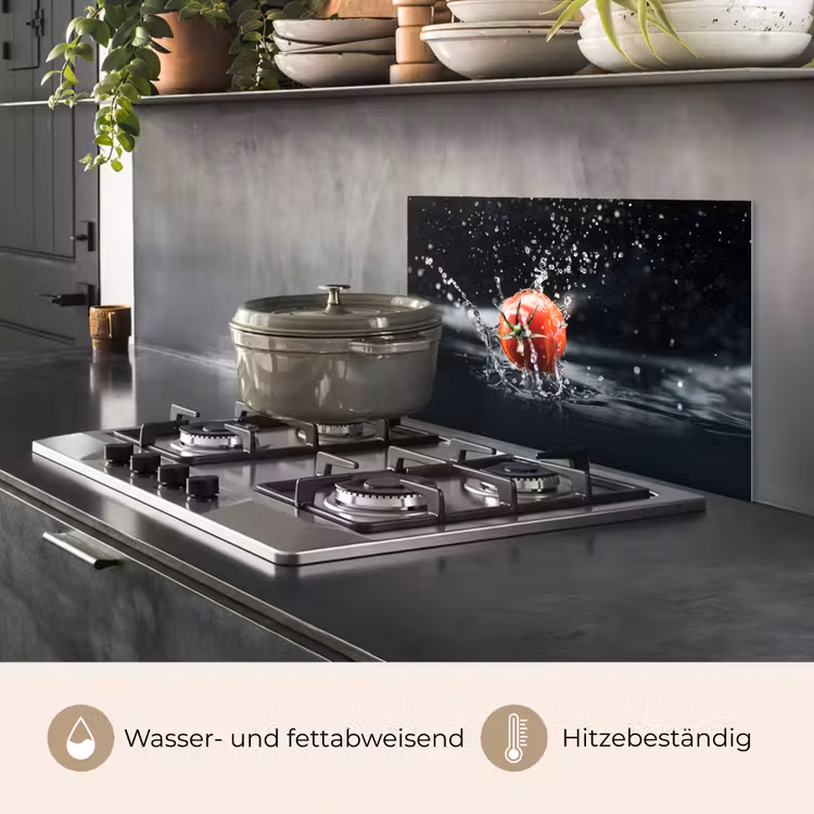Tomaat - Groente - Stilleven - Water - Rood keuken achterwand spatscherm klein -usp_DE