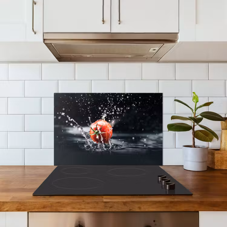 Tomaat - Groente - Stilleven - Water - Rood keuken achterwand spatscherm klein -sfeer2
