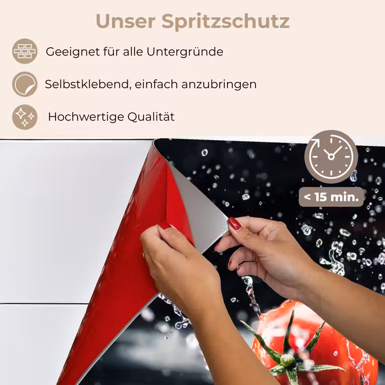 Tomaat - Groente - Stilleven - Water - Rood keuken achterwand spatscherm klein -spatscherm_DE