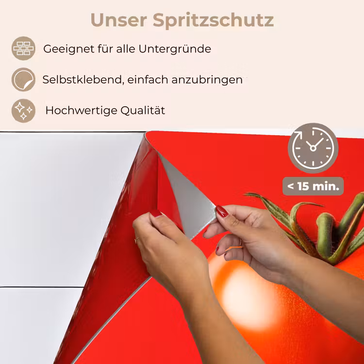 Tomaat - Rood - Hart keuken achterwand spatscherm klein -spatscherm_DE