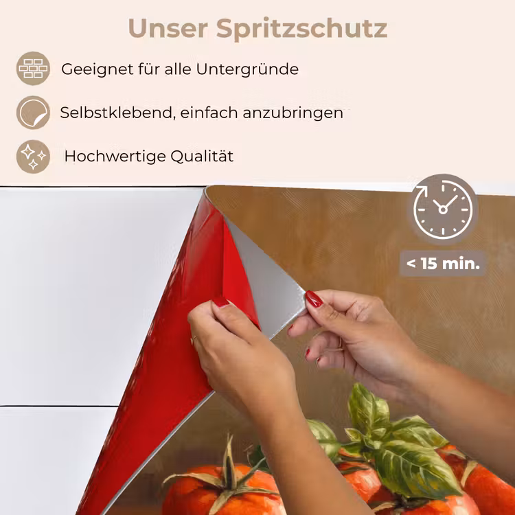 Tomaten - Olijfolie - Stilleven keuken achterwand spatscherm klein -spatscherm_DE