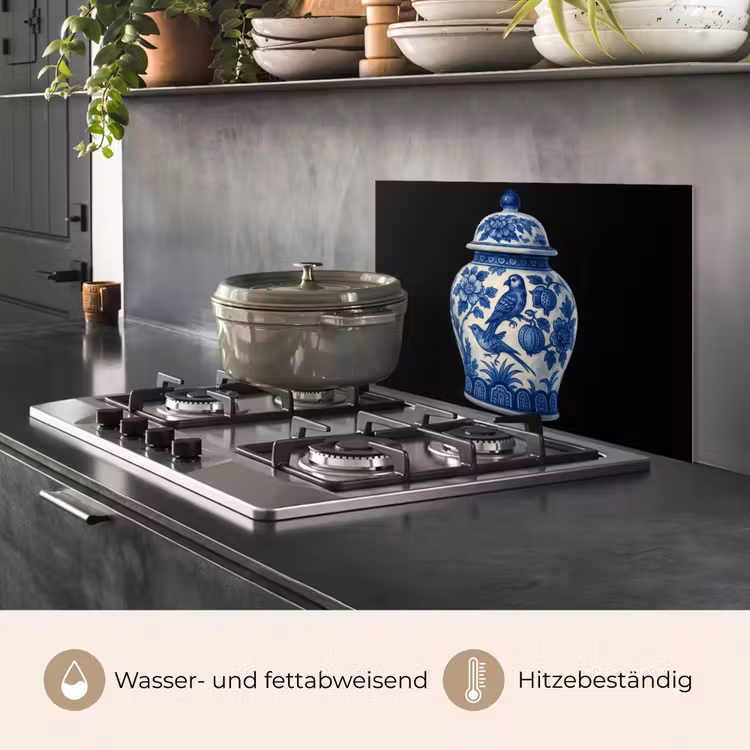 Pot - Delfts Blauw - Bloemen keuken achterwand spatscherm klein -usp_DE