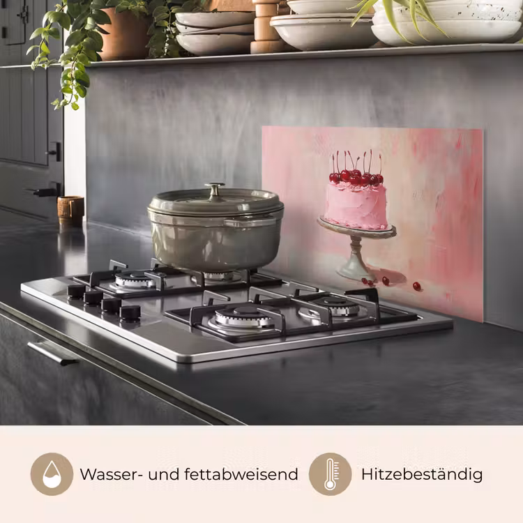 Taart - Pink - Cherry keuken achterwand spatscherm klein -usp_DE