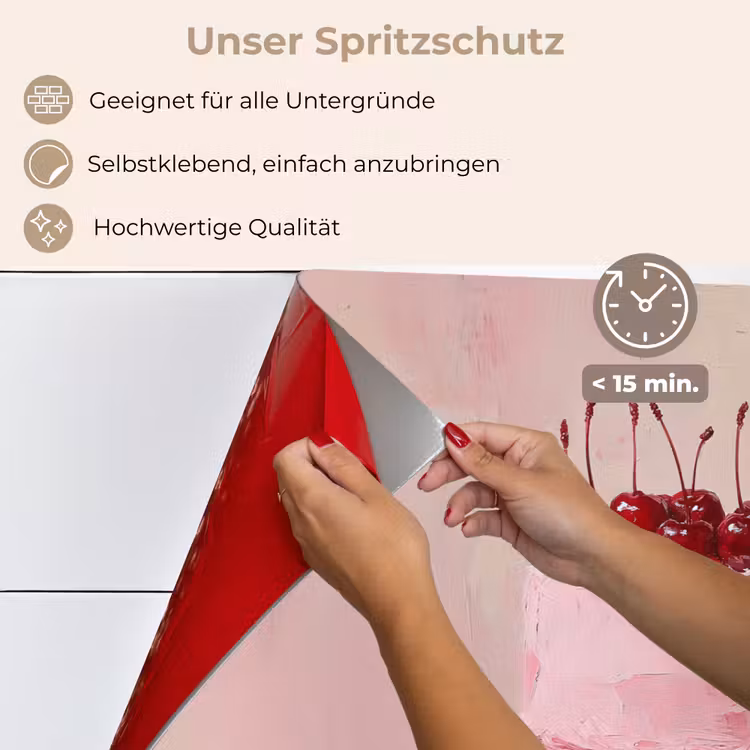 Taart - Pink - Cherry keuken achterwand spatscherm klein -spatscherm_DE