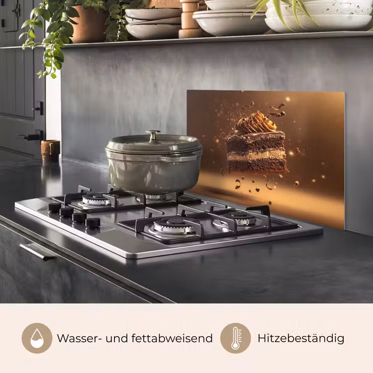 Taart - Chocolade - Eten - Brownie keuken achterwand spatscherm klein -usp_DE