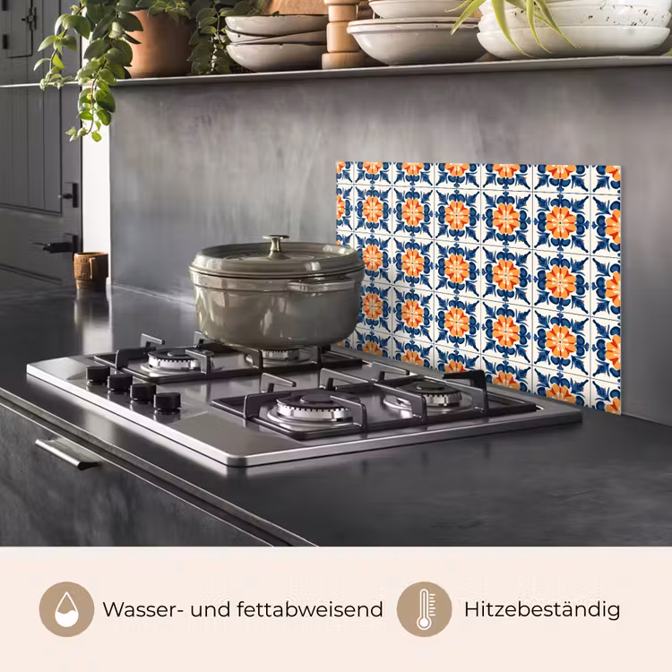 Traditioneel - Tegel - Oranje keuken achterwand spatscherm klein 900 -usp_DE