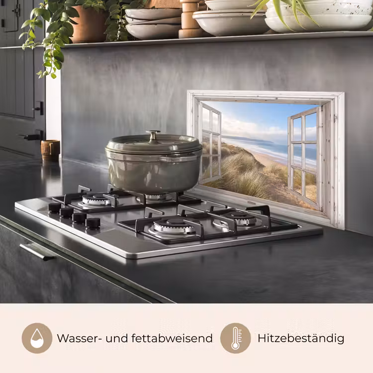 Doorkijk - Zee - Strand - Duinen keuken achterwand spatscherm klein -usp_DE