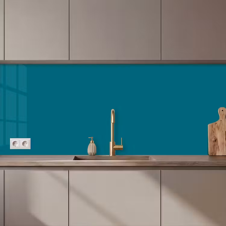 Tropical - Peacock - Blauw keuken achterwand 2 middel 871 zz_3dshopping