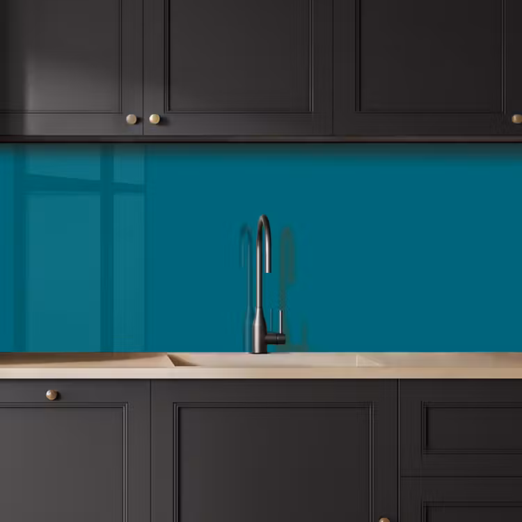 Tropical - Peacock - Blauw keuken achterwand 2 middel 871 -sfeer1