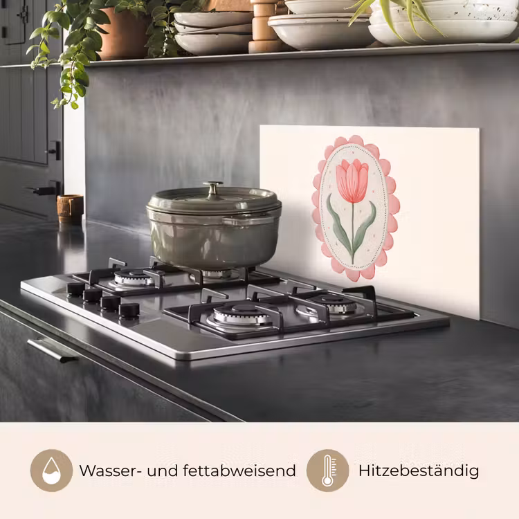 Tulp - Lijst - Ovaal - Illustratie keuken achterwand spatscherm klein -usp_DE