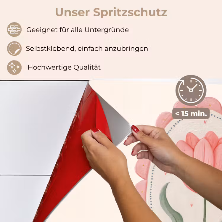 Tulp - Lijst - Ovaal - Illustratie keuken achterwand spatscherm klein -spatscherm_DE
