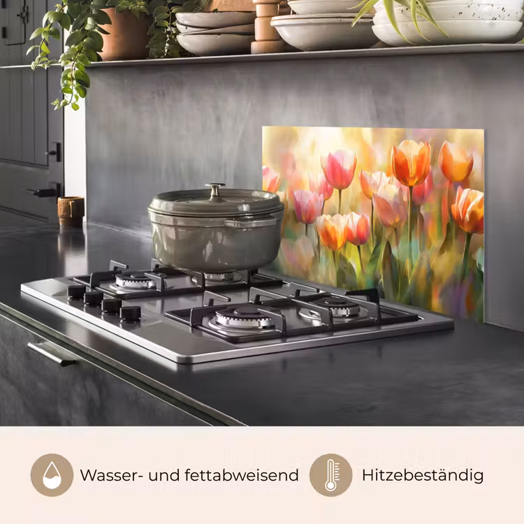 Tulpen - Sprookjesachtig - Kleurrijk keuken achterwand spatscherm klein -usp_DE