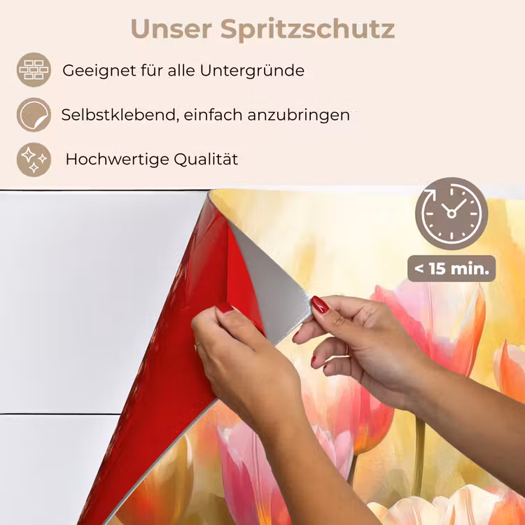 Tulpen - Sprookjesachtig - Kleurrijk keuken achterwand spatscherm klein -spatscherm_DE