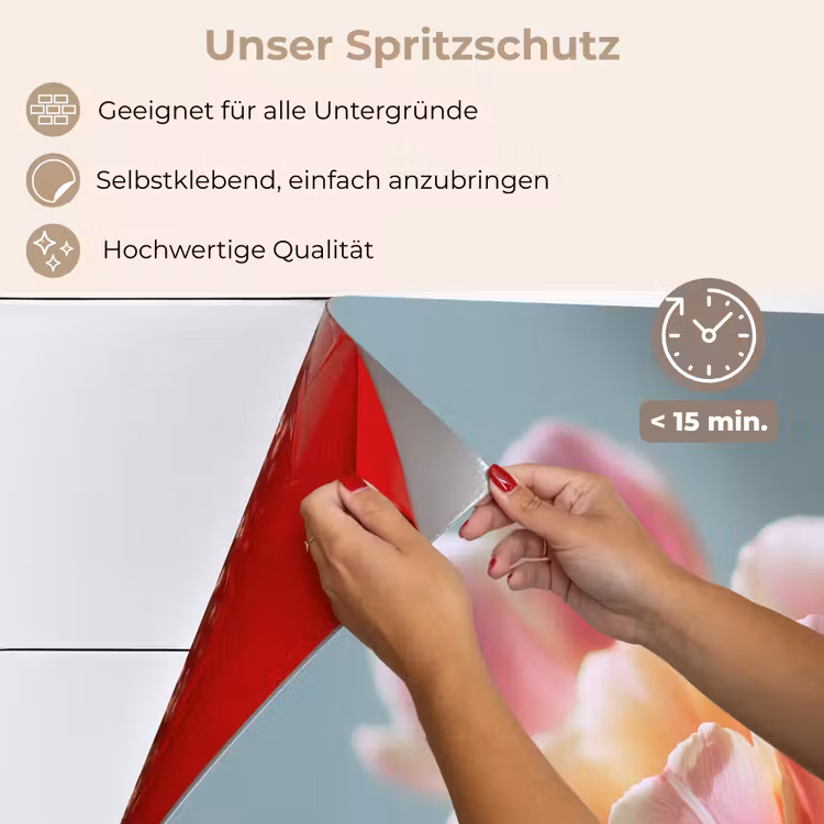 Tulpen - Roze - Stelen keuken achterwand spatscherm klein -spatscherm_DE