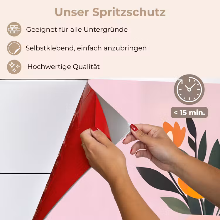 Tulpen - Vaas - Strepen - Paars keuken achterwand spatscherm klein -spatscherm_DE
