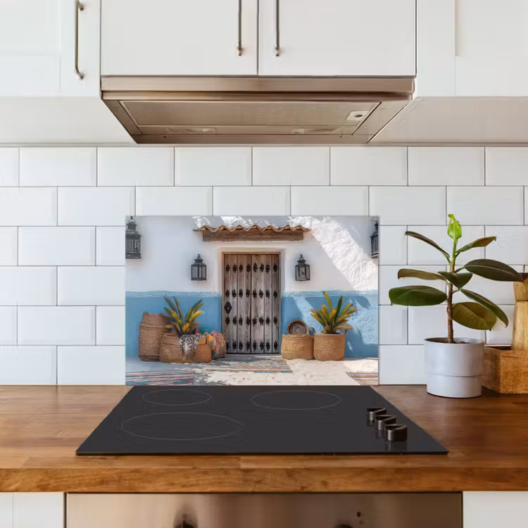 Deur - Manden - Planten keuken achterwand spatscherm klein -sfeer2