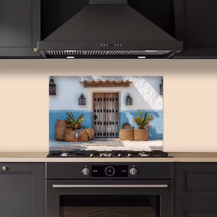 Deur - Manden - Planten keuken achterwand spatscherm klein -sfeer1