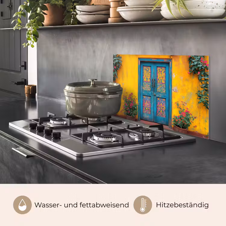 Deuren - Kleurrijk - Planten keuken achterwand spatscherm klein -usp_DE