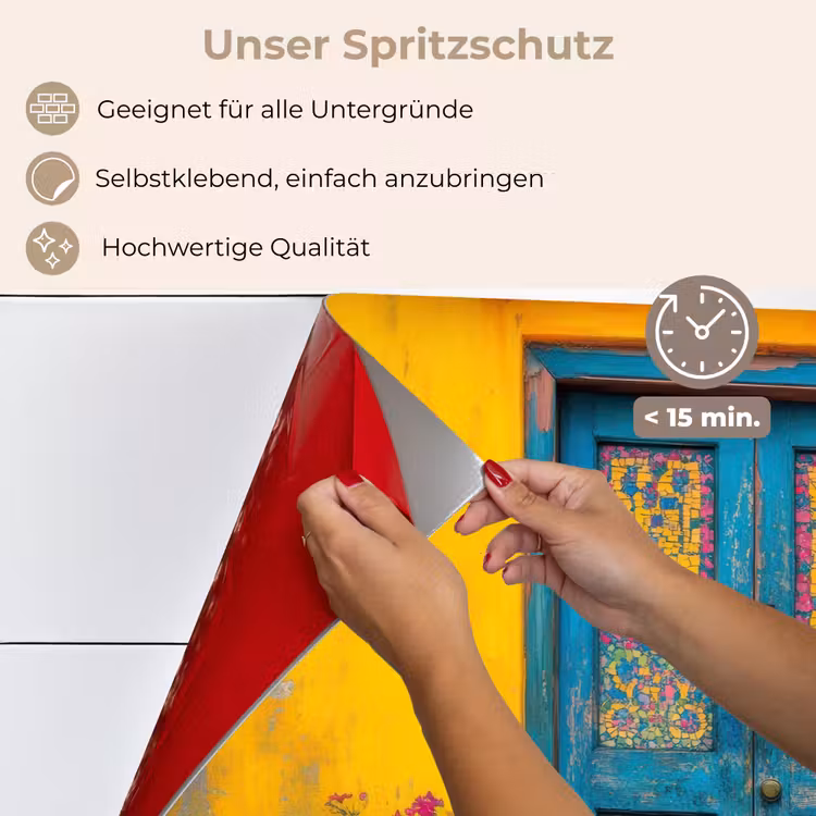 Deuren - Kleurrijk - Planten keuken achterwand spatscherm klein -spatscherm_DE