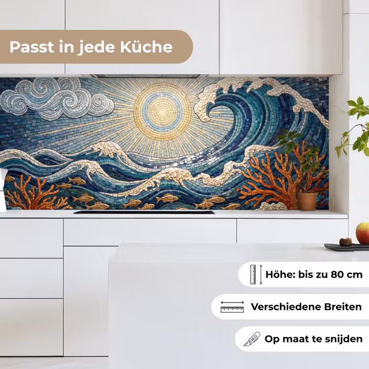 Onderwater - Koraal - Vis - Natuur - Kunst keuken achterwand 2 middel -sfeer4_DE