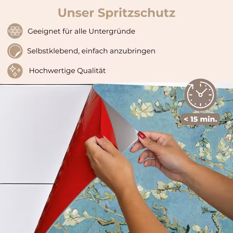 Van Gogh - Amandelbloesem - Oude meesters - Kunst - Vintage keuken achterwand spatscherm klein -spatscherm_DE