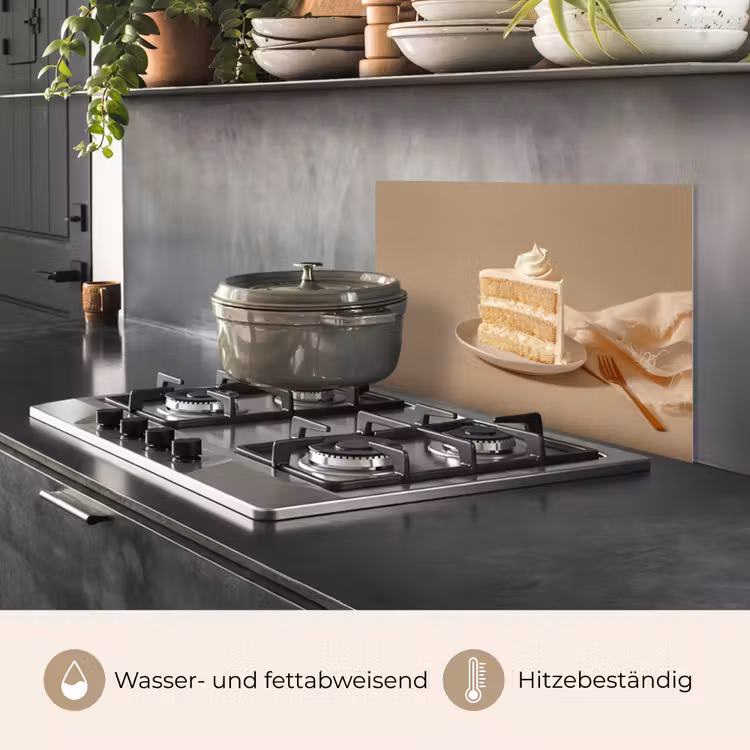 Vanilletaart - Cake - Romig keuken achterwand spatscherm klein -usp_DE