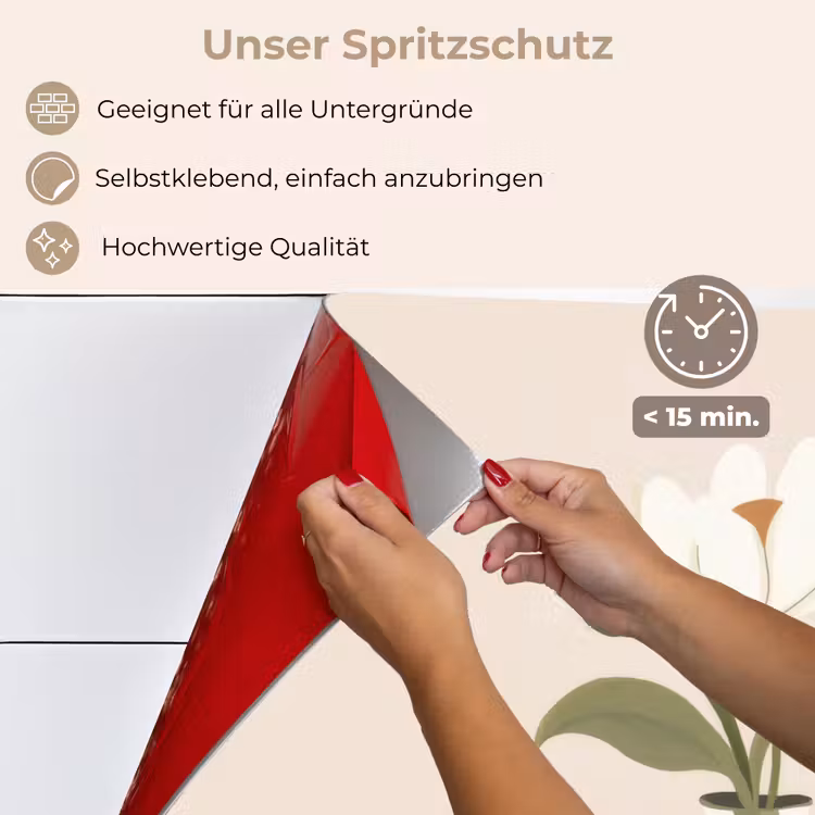 Vaas - Geruit - Bloem - Groen keuken achterwand spatscherm klein -spatscherm_DE