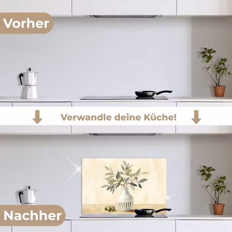 Vaas - Keramiek - Olijftakken keuken achterwand spatscherm klein -voor_na_DE