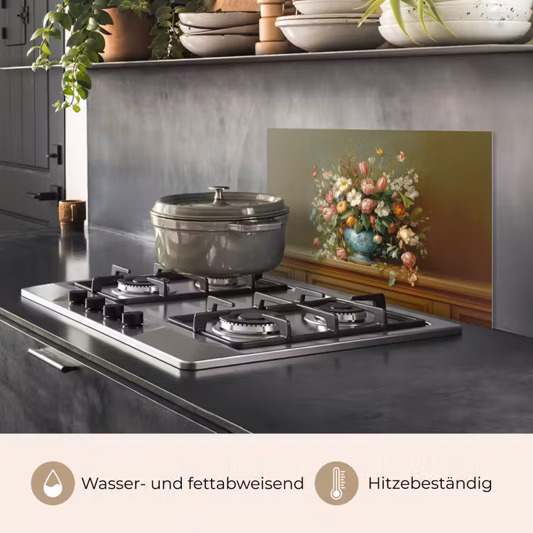 Vaas - Pastel - Kleuren - Bloemen keuken achterwand spatscherm klein -usp_DE