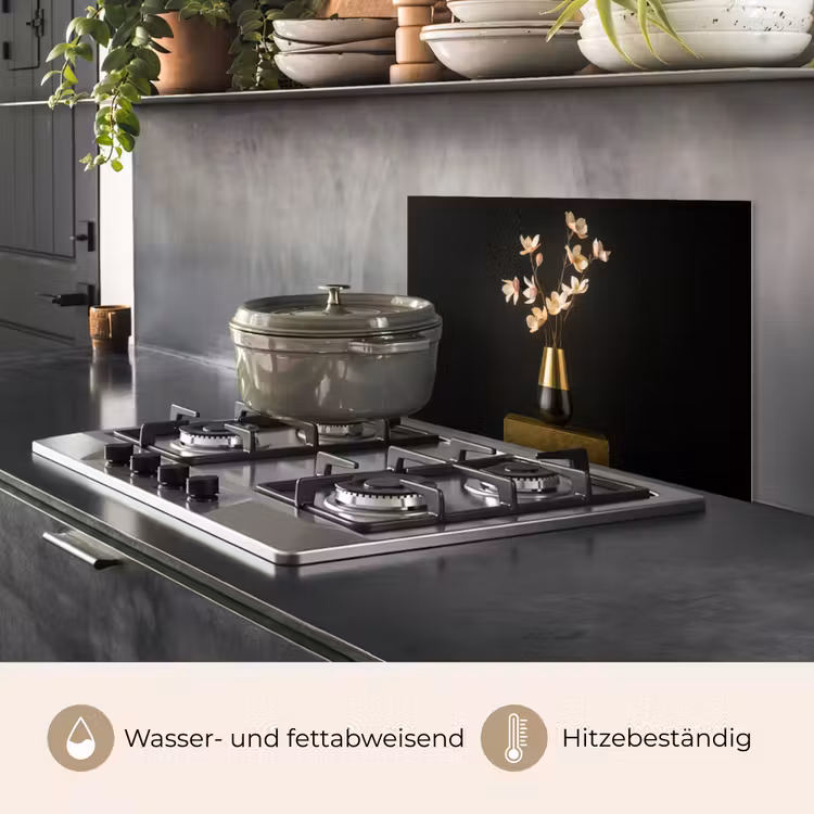 Sierlijk - Boeket - Goud - Vaas keuken achterwand spatscherm klein -usp_DE
