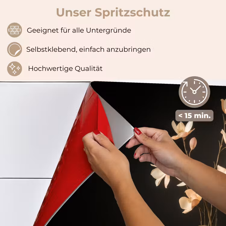 Sierlijk - Boeket - Goud - Vaas keuken achterwand spatscherm klein -spatscherm_DE