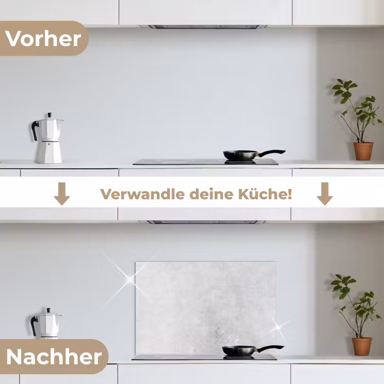 Verwering - Beton - Structuren - Vintage - Industrieel - Grijs keuken achterwand spatscherm klein -voor_na_DE