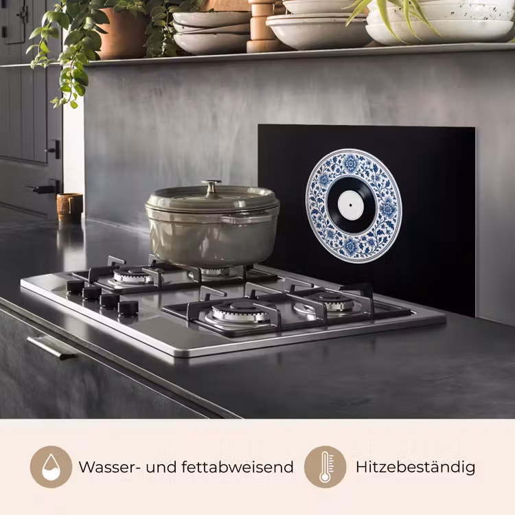 Vinyl - LP - Delfts Blauw - Muziek keuken achterwand spatscherm klein -usp_DE