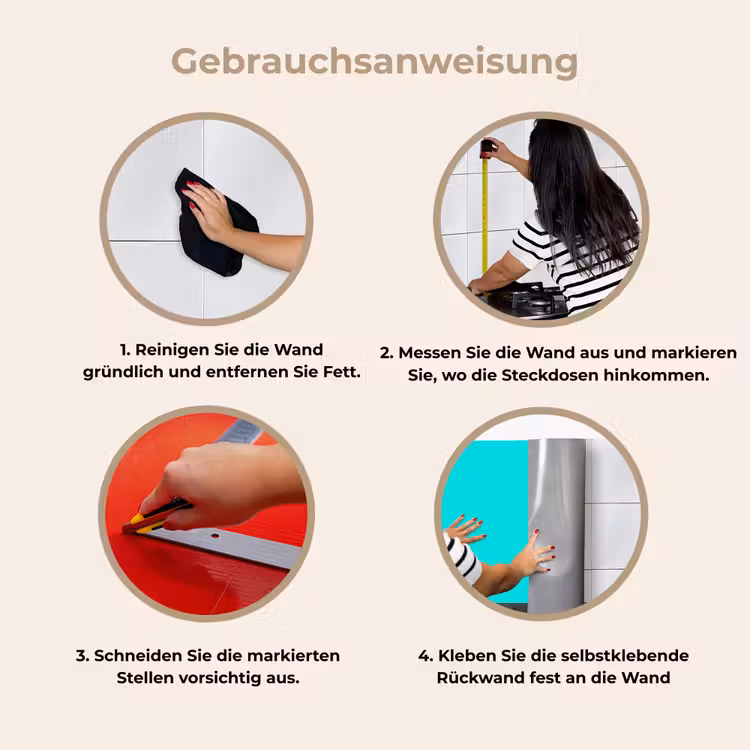 Vivid - Aquamarine - Turkoois keuken achterwand 2 middel 871 -gebruiksaanwijzing_DE